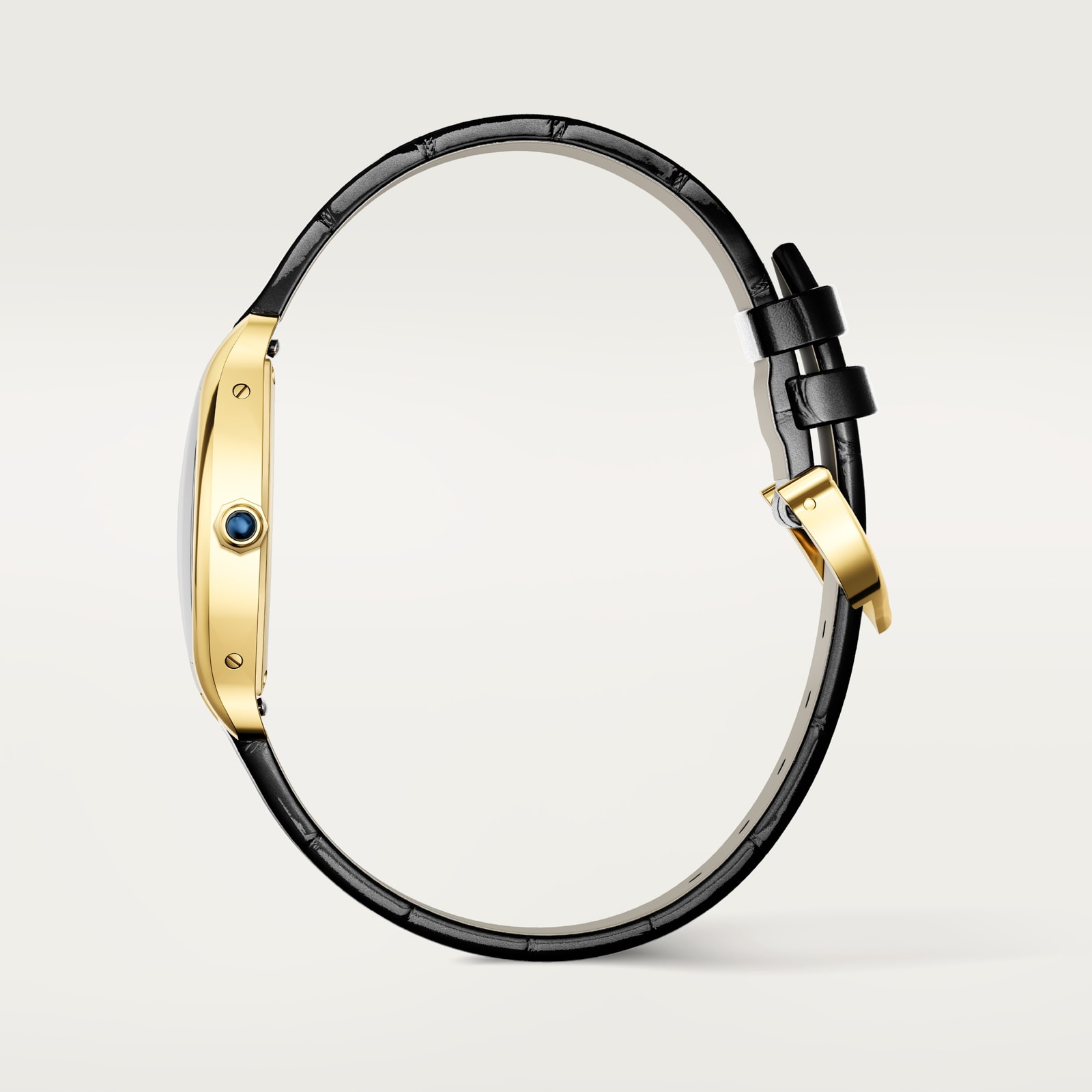 Cartier Tortue Watch, Small Model, High-Autonomy Quartz Movement, 18K Yellow Gold Case