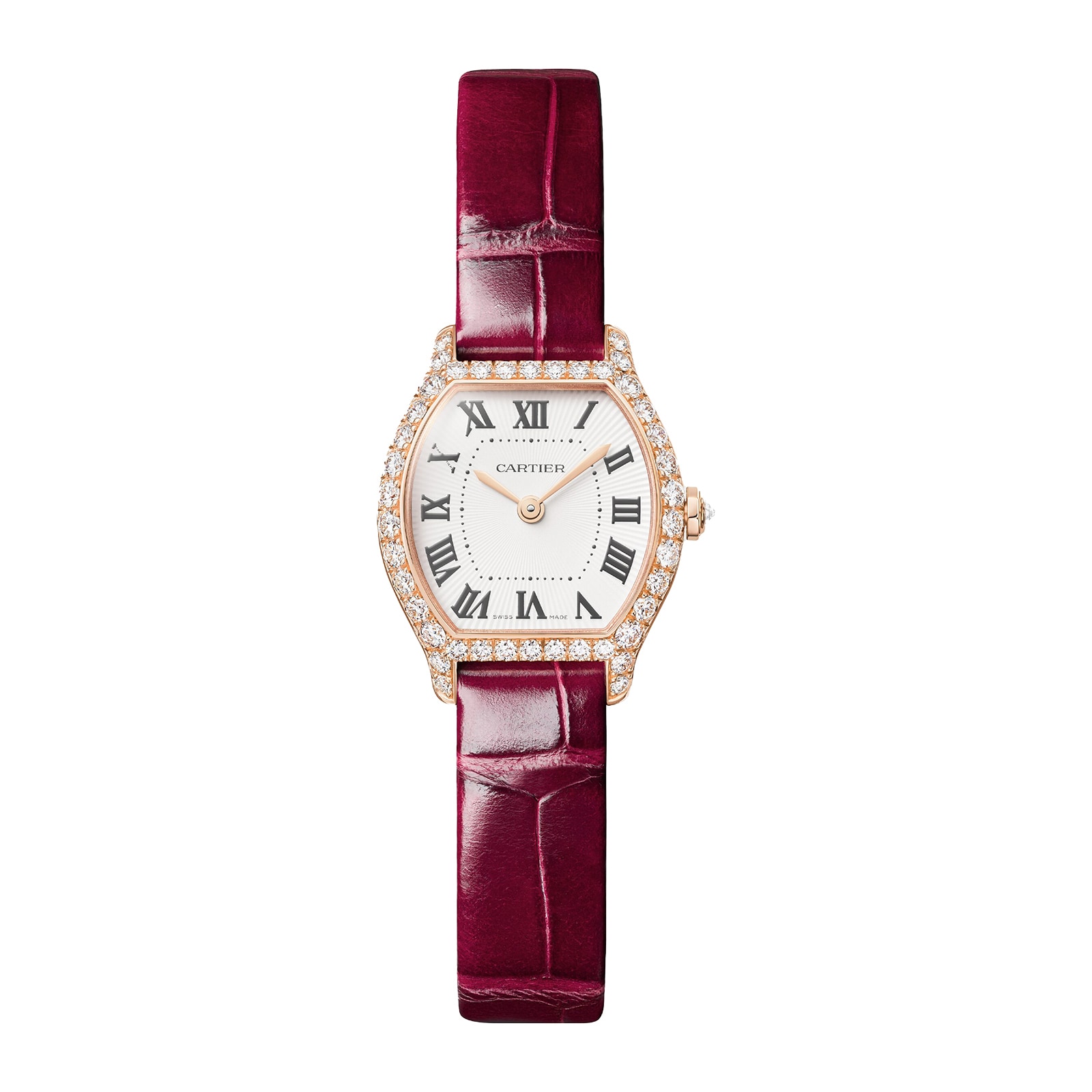 Cartier Tortue Watch, Mini Model, High-Autonomy Quartz Movement, 18K Rose Gold Case