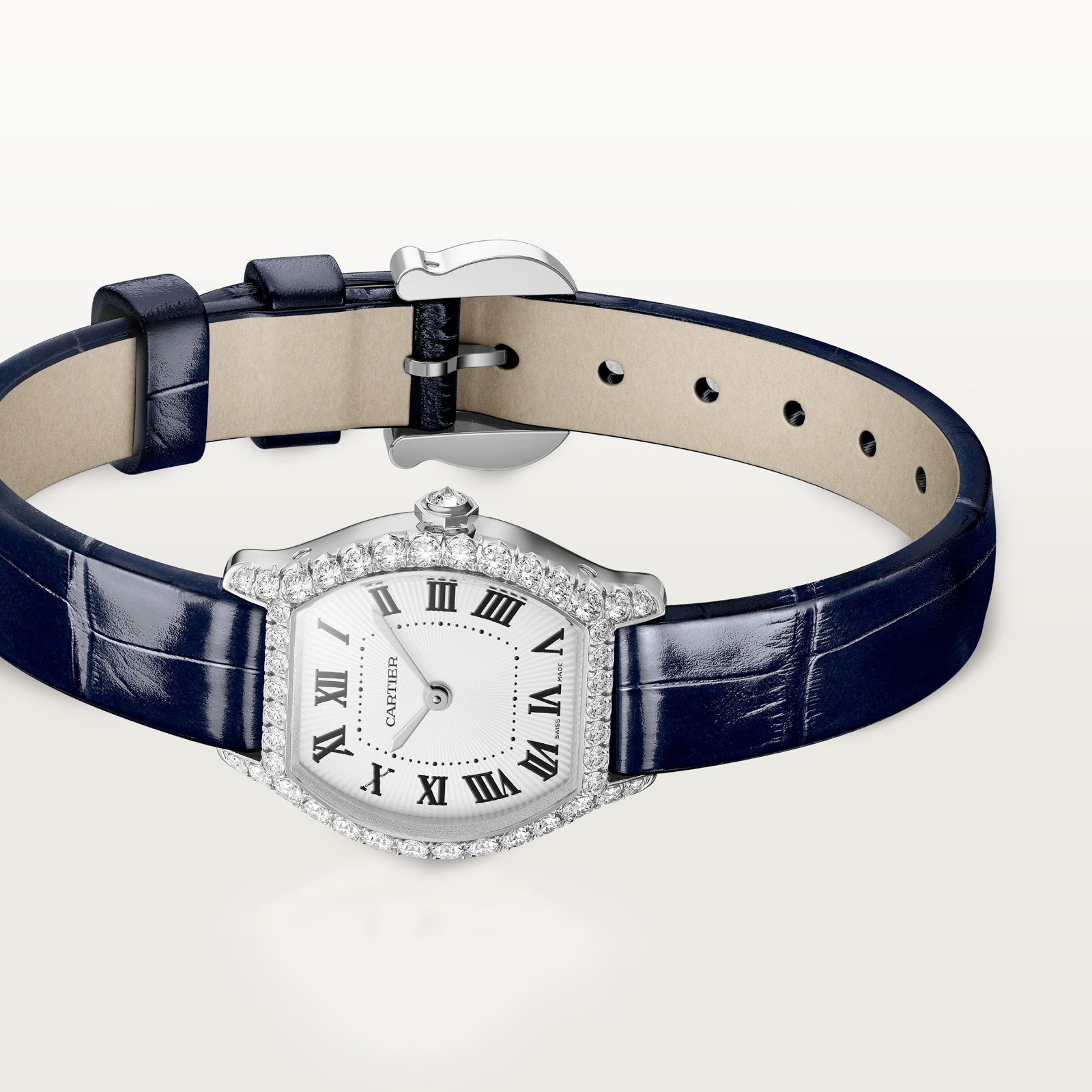 Cartier Tortue Watch, Mini Model, High-Autonomy Quartz Movement, 18K White Gold Case Cartier Tortue Watch, Mini Model, High-Autonomy Quartz Movement, 18K White Gold Case