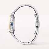 Cartier Santos watch, large model, Manufacture chronograph mechanical movement with automatic winding