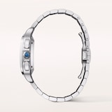 Cartier Santos watch, large model, Manufacture chronograph mechanical movement with automatic winding