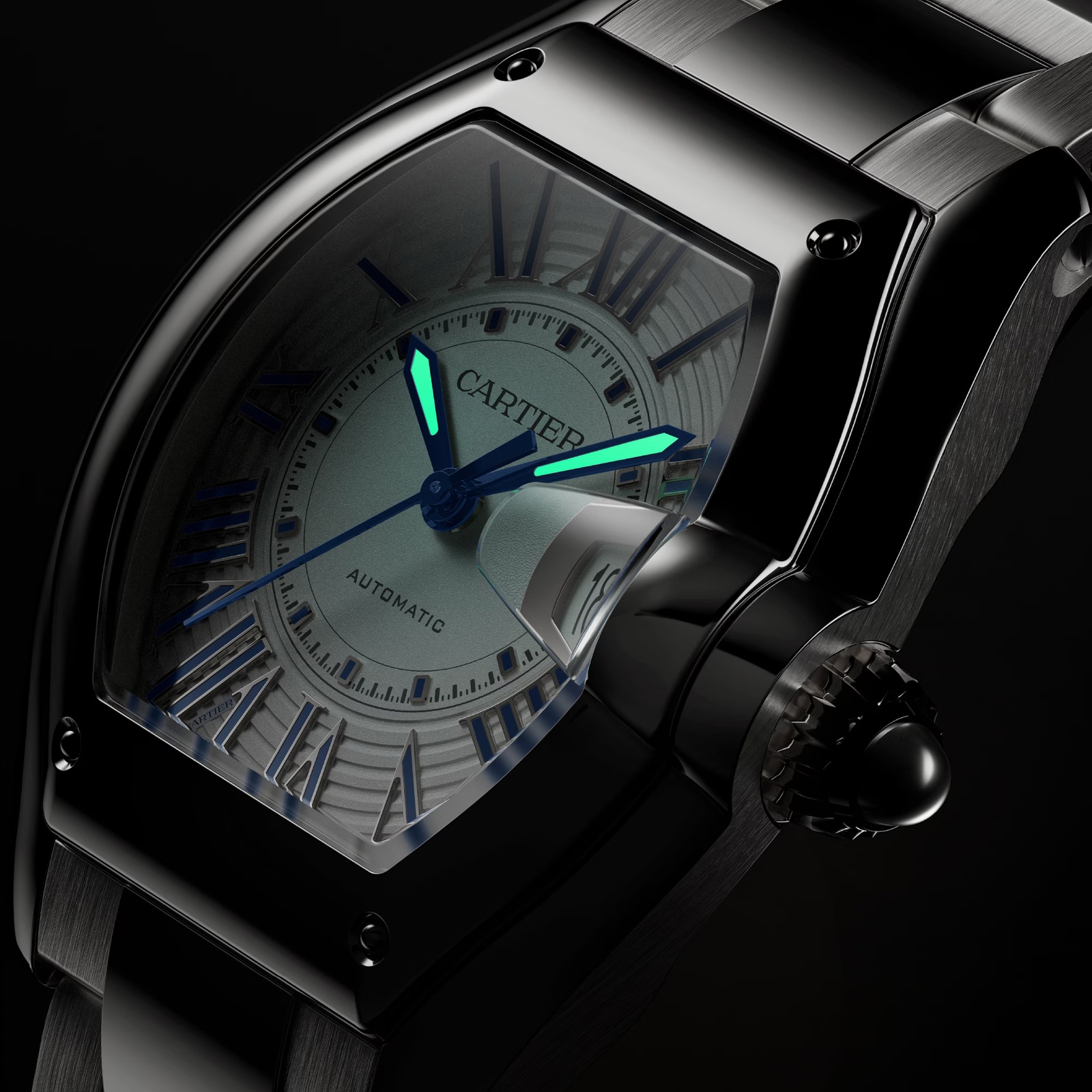 Cartier Roadster watch, medium model, Manufacture mechanical movement with automatic winding