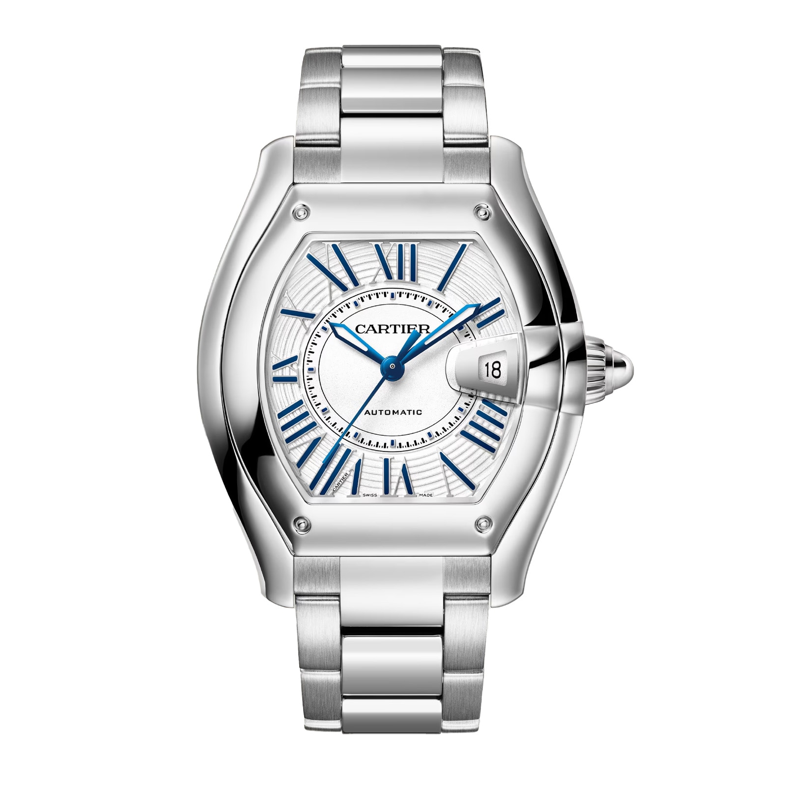 Cartier Roadster Watch, Large Model, Manufacture Mechanical Movement With Automatic Winding, Steel Case