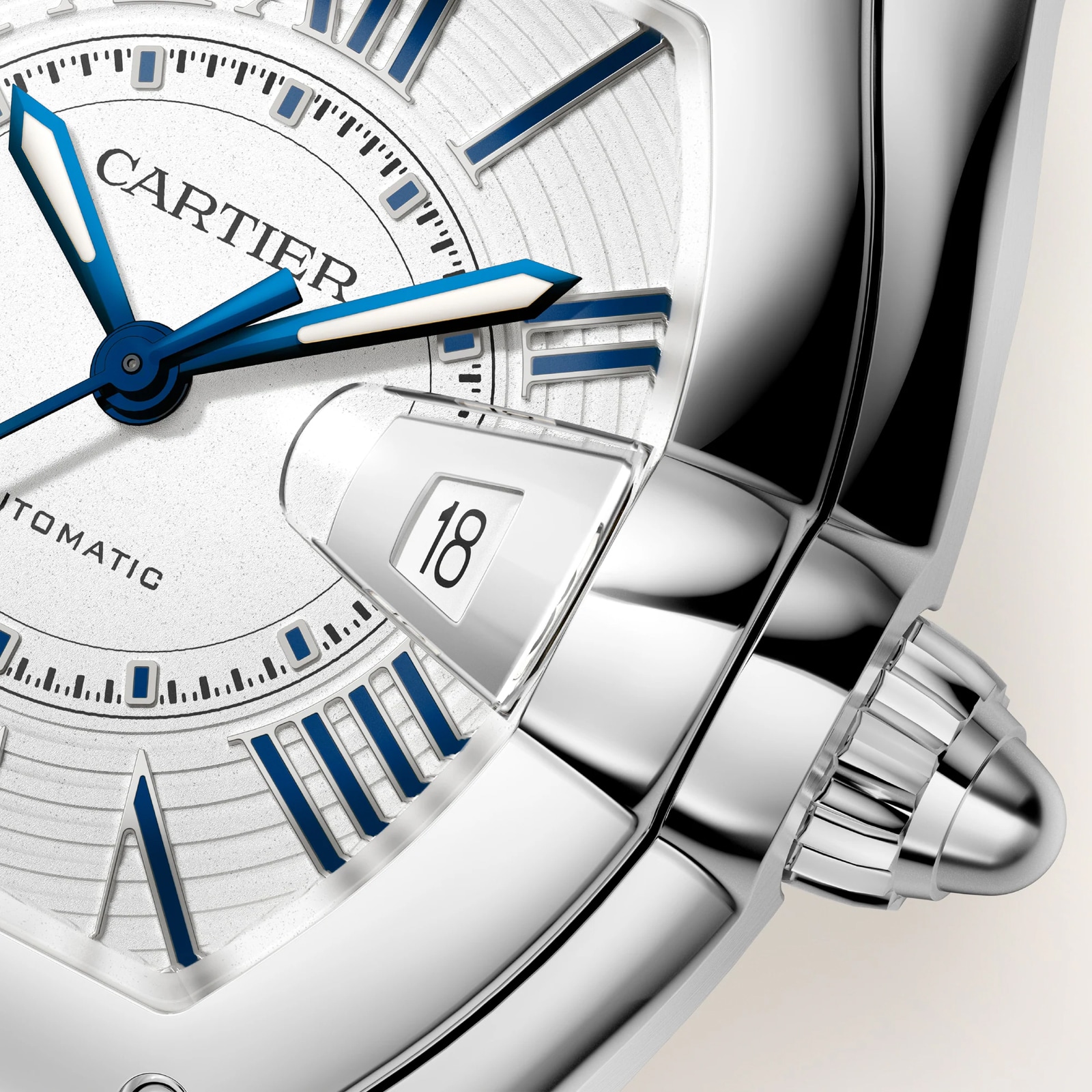 Cartier Roadster Watch, Large Model, Manufacture Mechanical Movement With Automatic Winding, Steel Case
