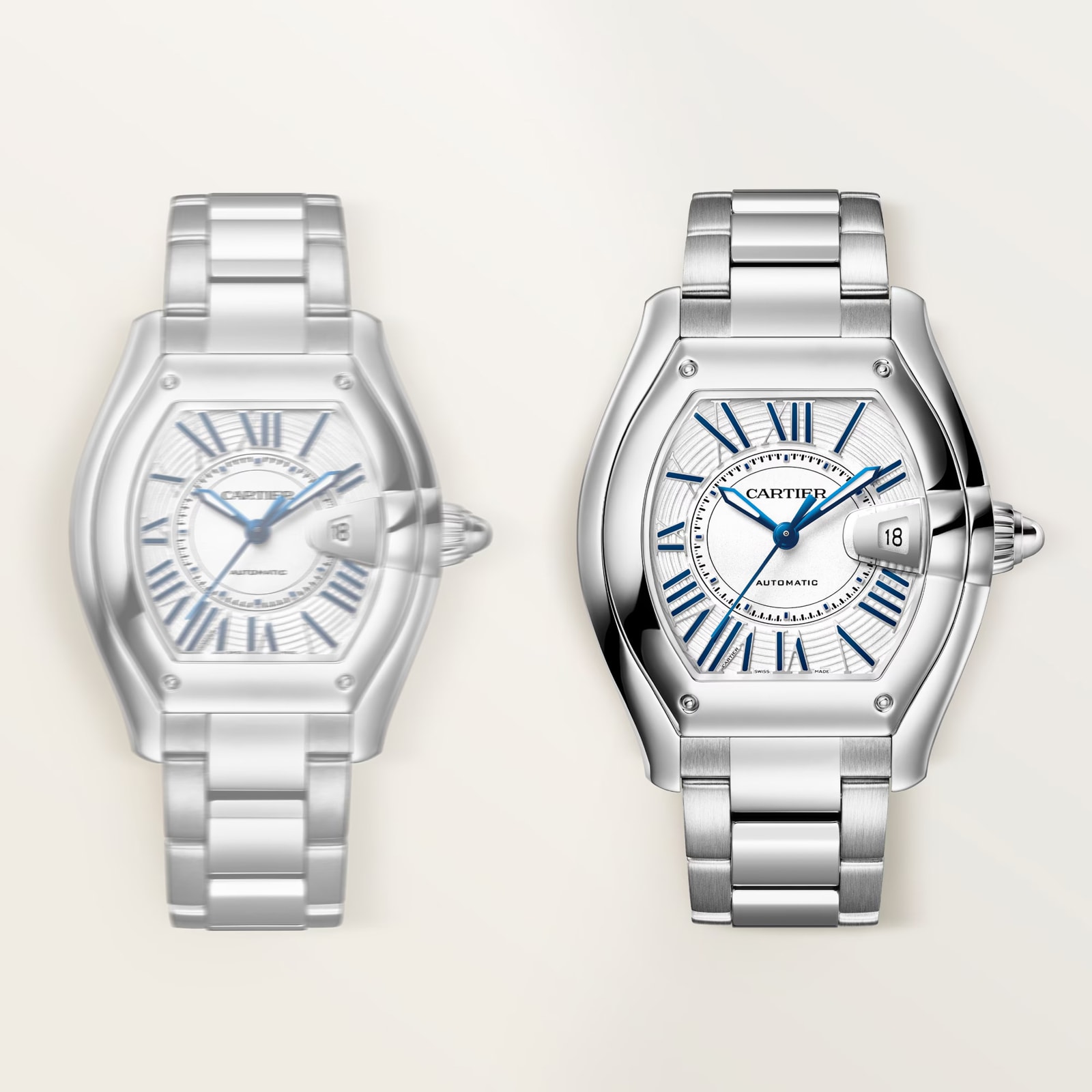 Cartier Roadster Watch, Large Model, Manufacture Mechanical Movement With Automatic Winding, Steel Case