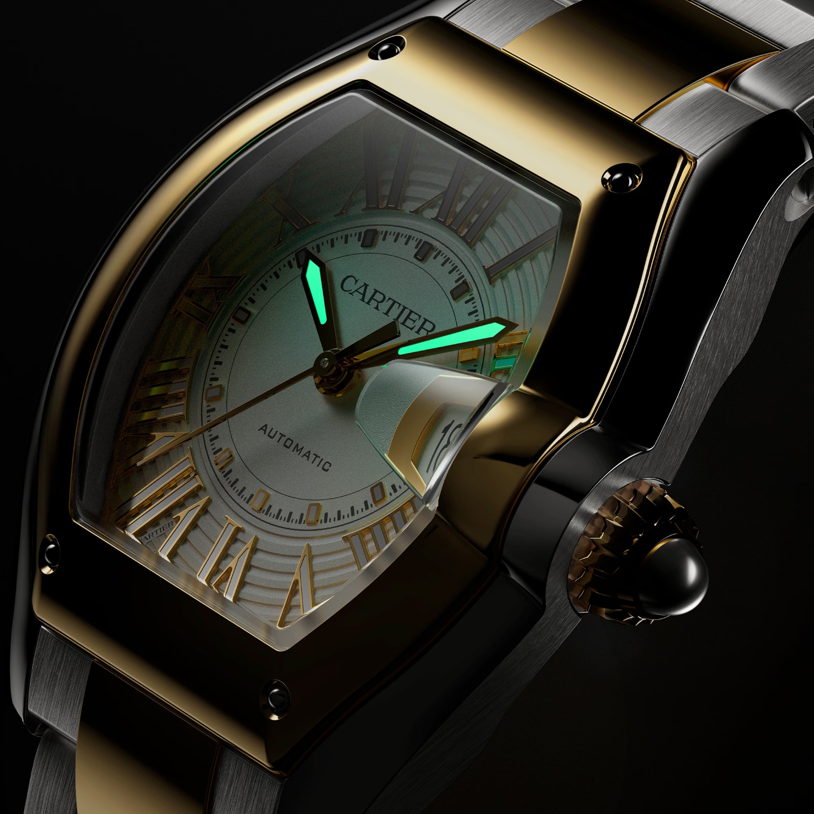 Cartier Roadster Watch, Medium Model, Manufacture Mechanical Movement With Automatic Winding, Steel Case
