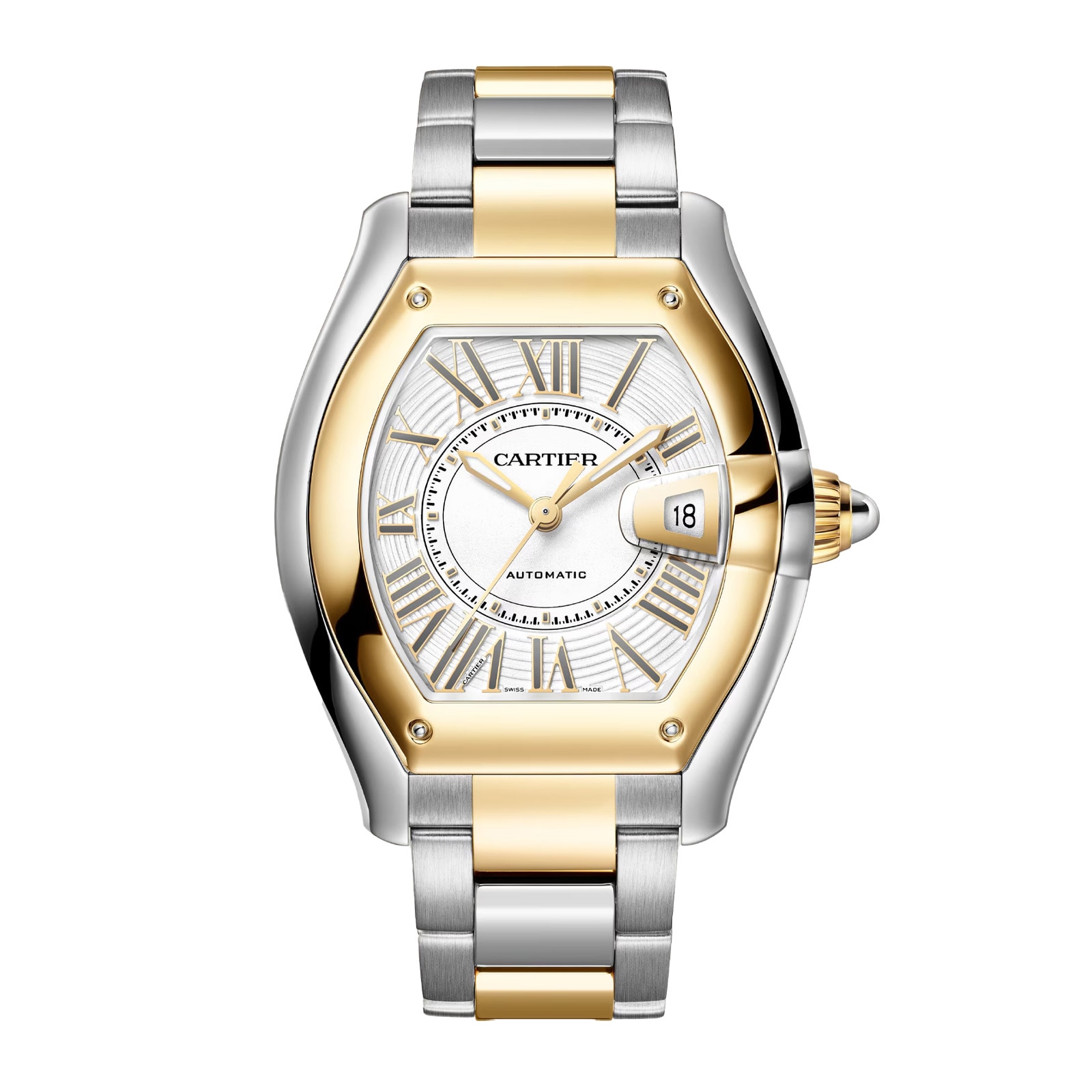 Cartier Roadster Watch, Large Model, Manufacture Mechanical Movement With Automatic Winding, Steel Case