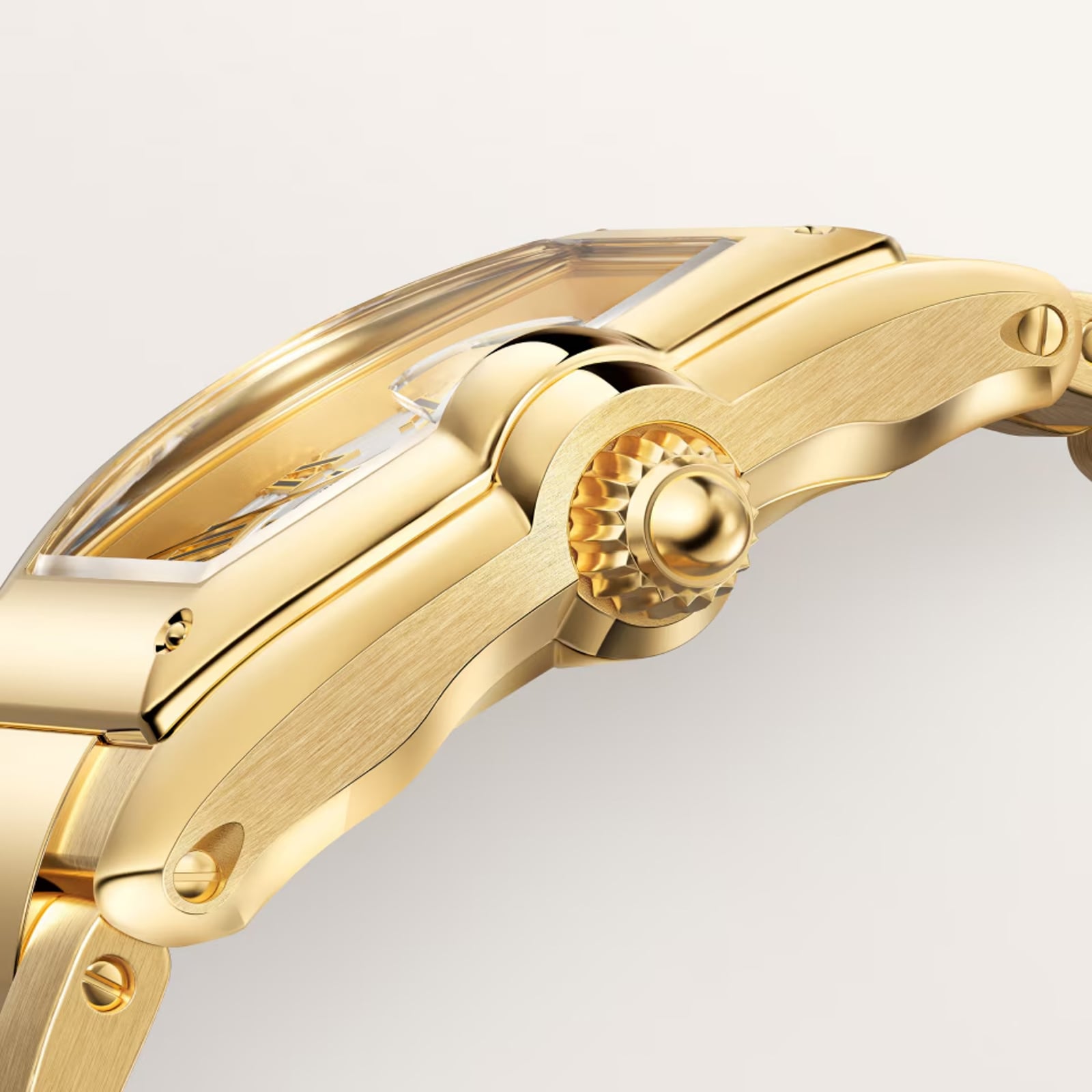 Cartier Roadster Watch, Medium Model, Manufacture Mechanical Movement With Automatic Winding, 18K Yellow Gold Case