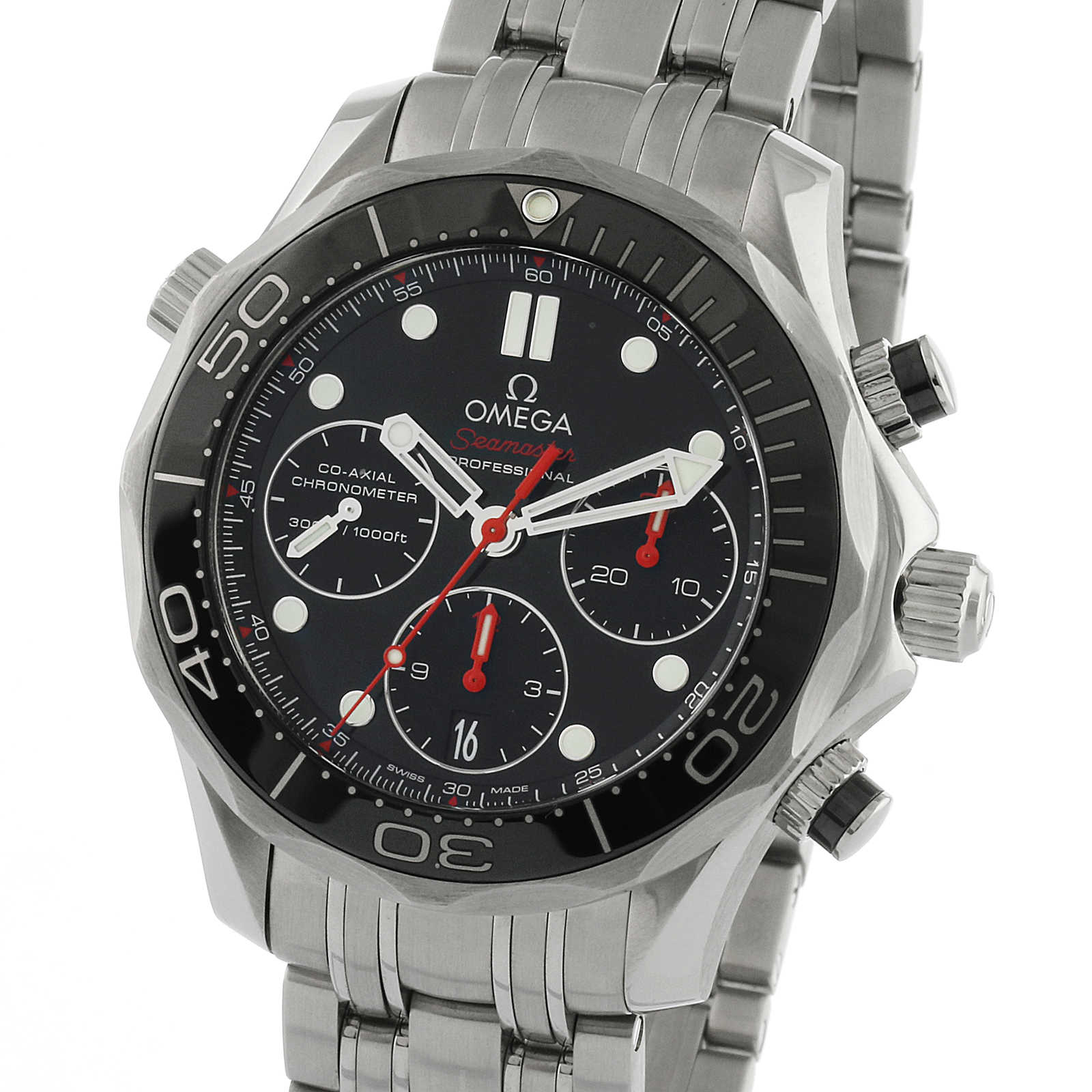 Omega Seamaster 300M Mens Black 41.5mm Automatic Co-Axial Chronograph Mens Watch