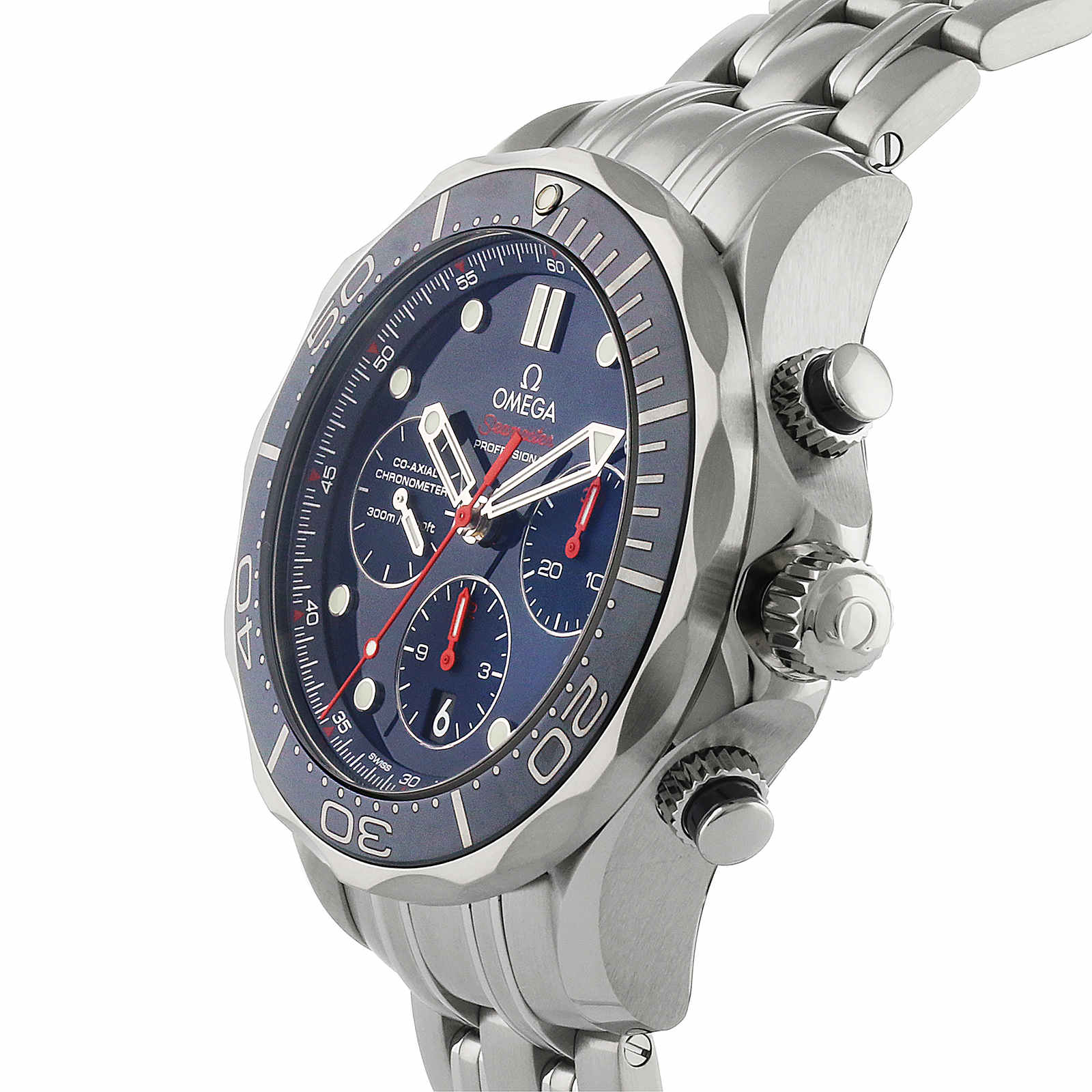 Omega Seamaster 300M Mens Blue 44mm Automatic Co-Axial Chronograph Mens Watch Omega Seamaster 300M Mens Blue 44mm Automatic Co-Axial Chronograph Mens Watch
