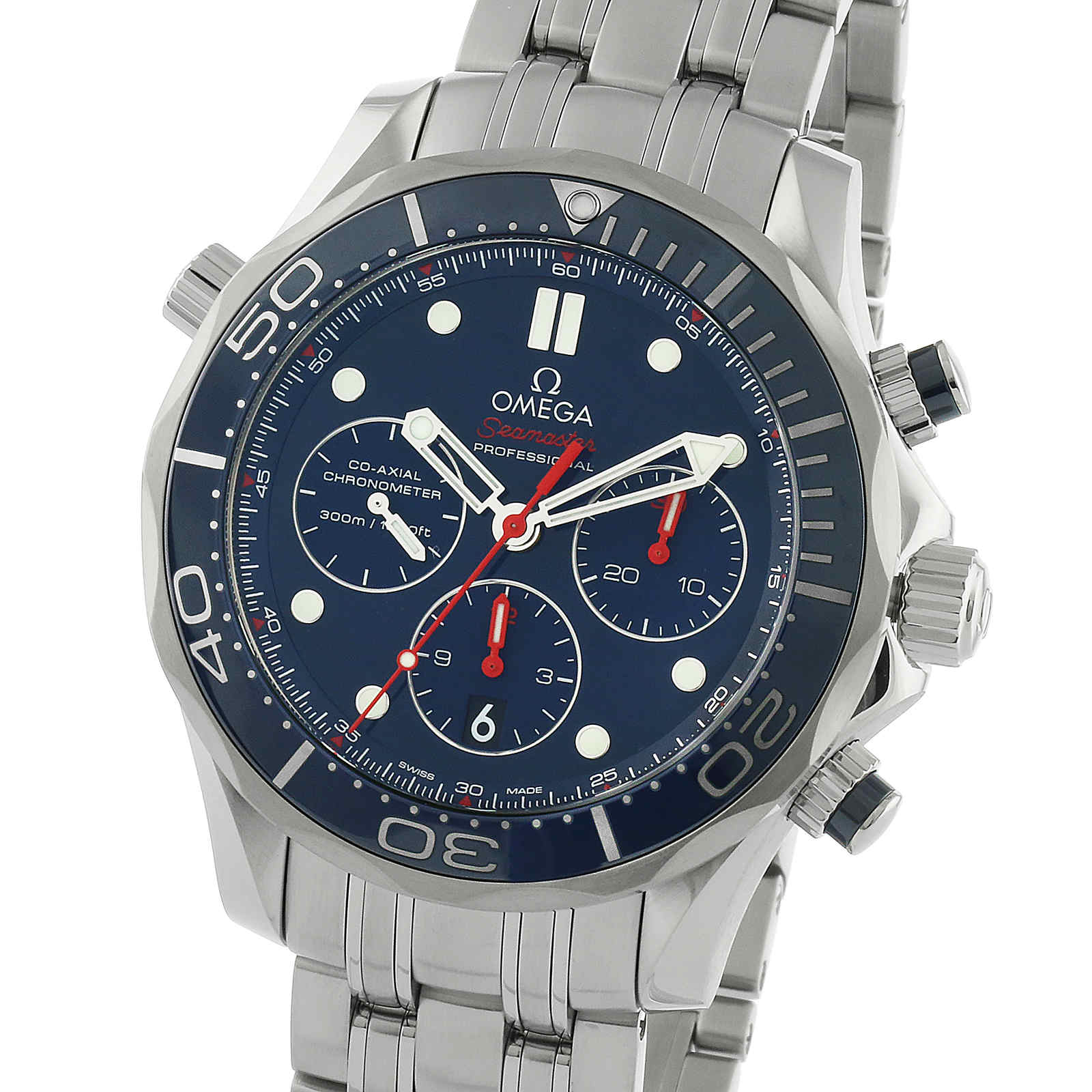Omega Seamaster 300M Mens Blue 44mm Automatic Co-Axial Chronograph Mens Watch Omega Seamaster 300M Mens Blue 44mm Automatic Co-Axial Chronograph Mens Watch