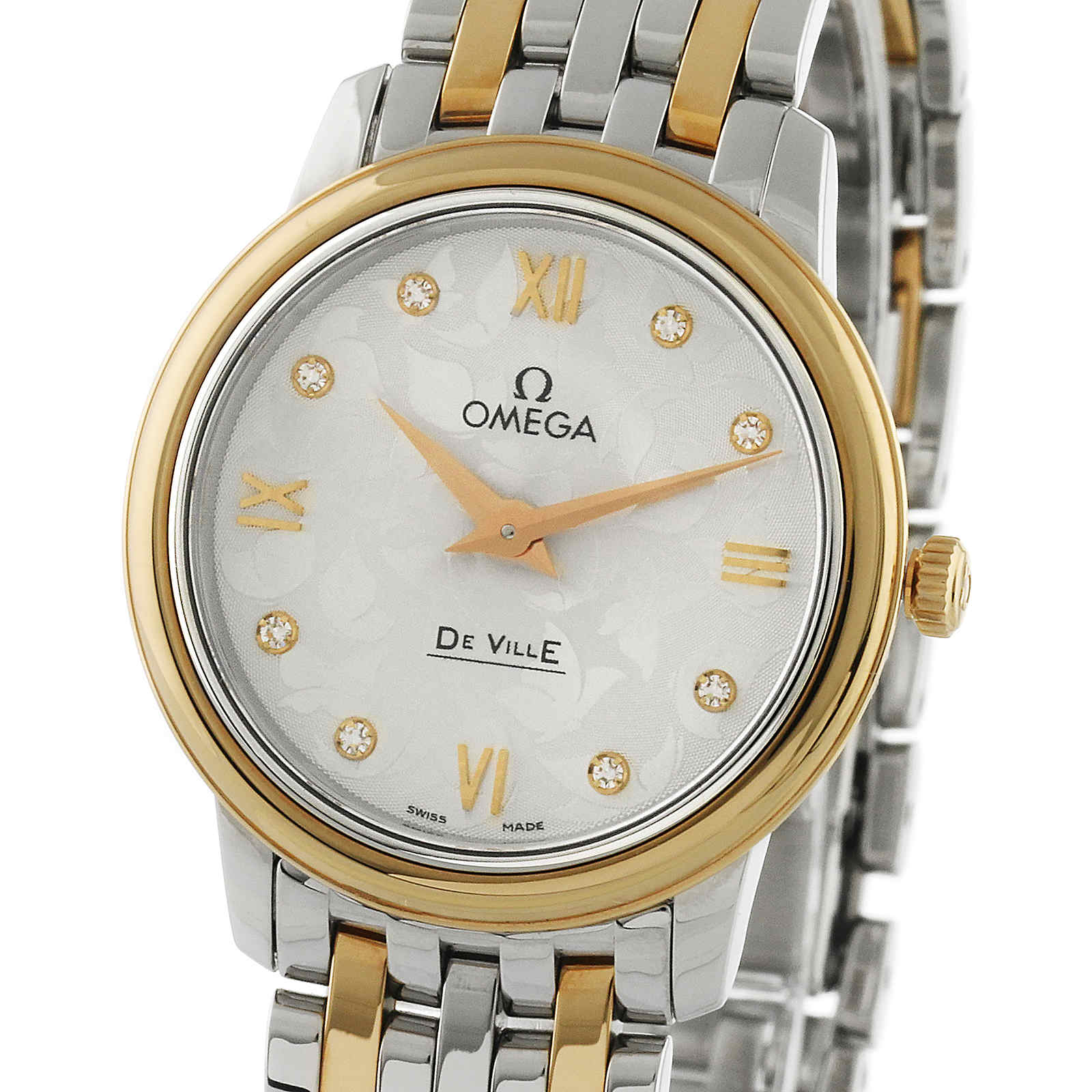 Omega De Ville Prestige Butterfly Bi-Metal Diamond Ladies Watch
