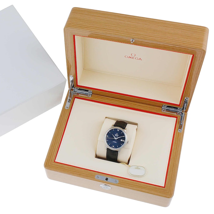 Omega De Ville Prestige Mens 39.5mm Automatic Co-Axial Blue Mens Watch