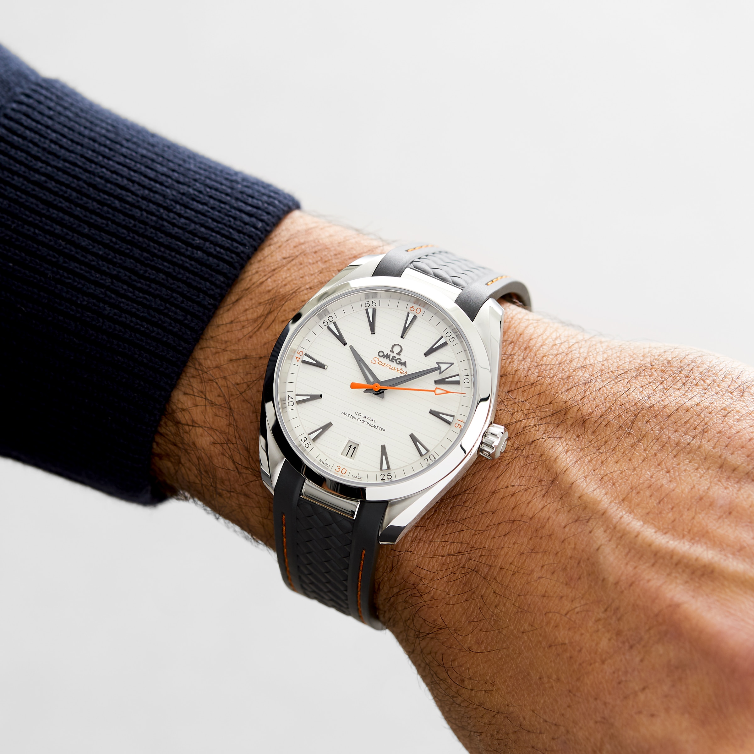 Omega seamaster aqua terra white outlet face