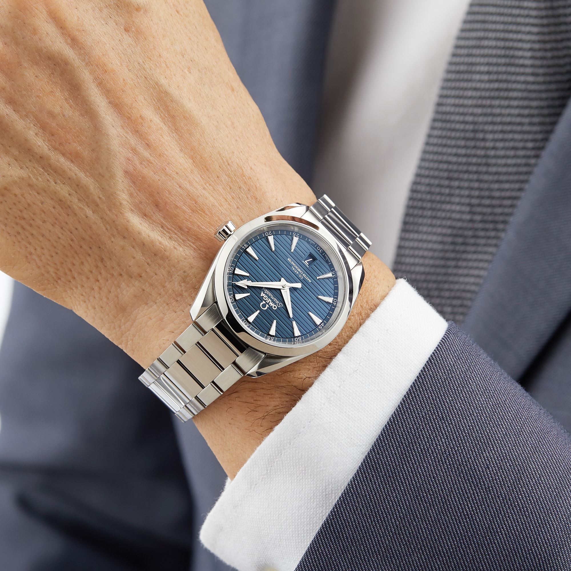 Omega Seamaster Aqua Terra 150M Mens Blue Dial 38mm Automatic Co-Axial Mens Watch Omega Seamaster Aqua Terra 150M Mens Blue Dial 38mm Automatic Co-Axial Mens Watch