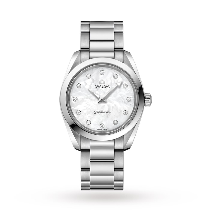 Omega Seamaster Aqua Terra 150M Ladies 28mm Quartz Diamond Dot Watch ...