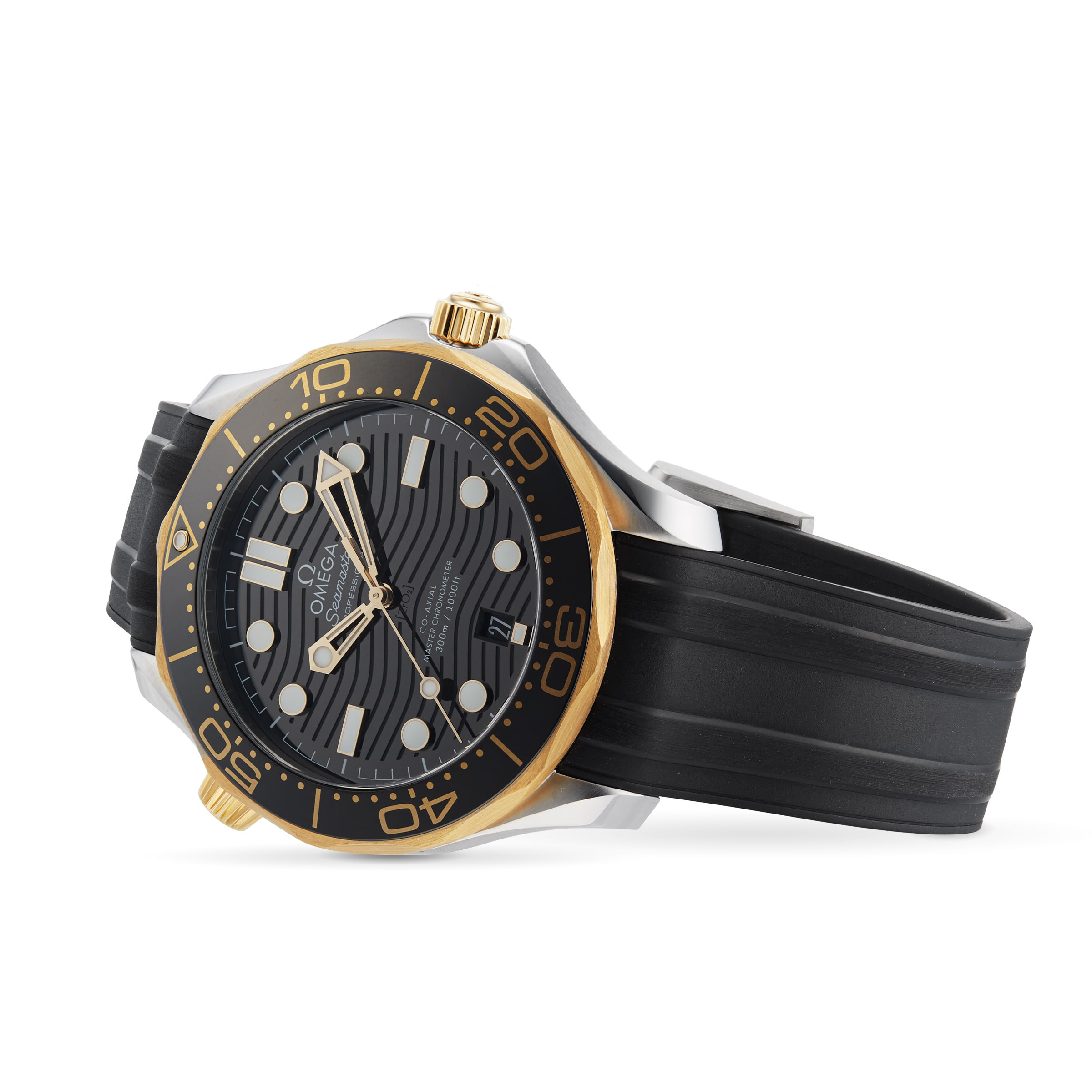 Omega seamaster 300 black and gold hotsell