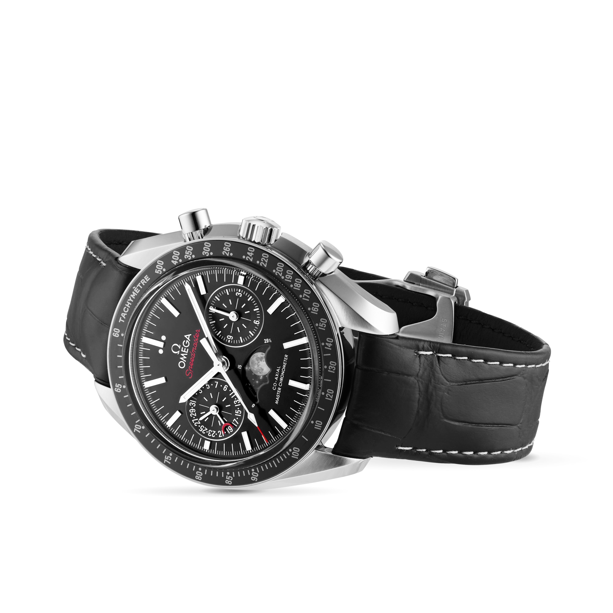 Speedmaster deals black leather