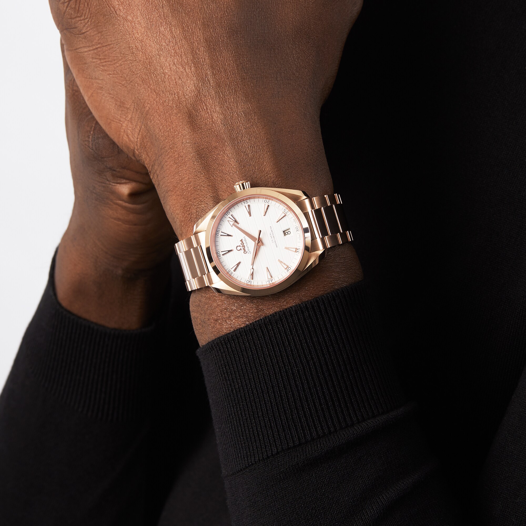 Omega aqua terra online rose gold