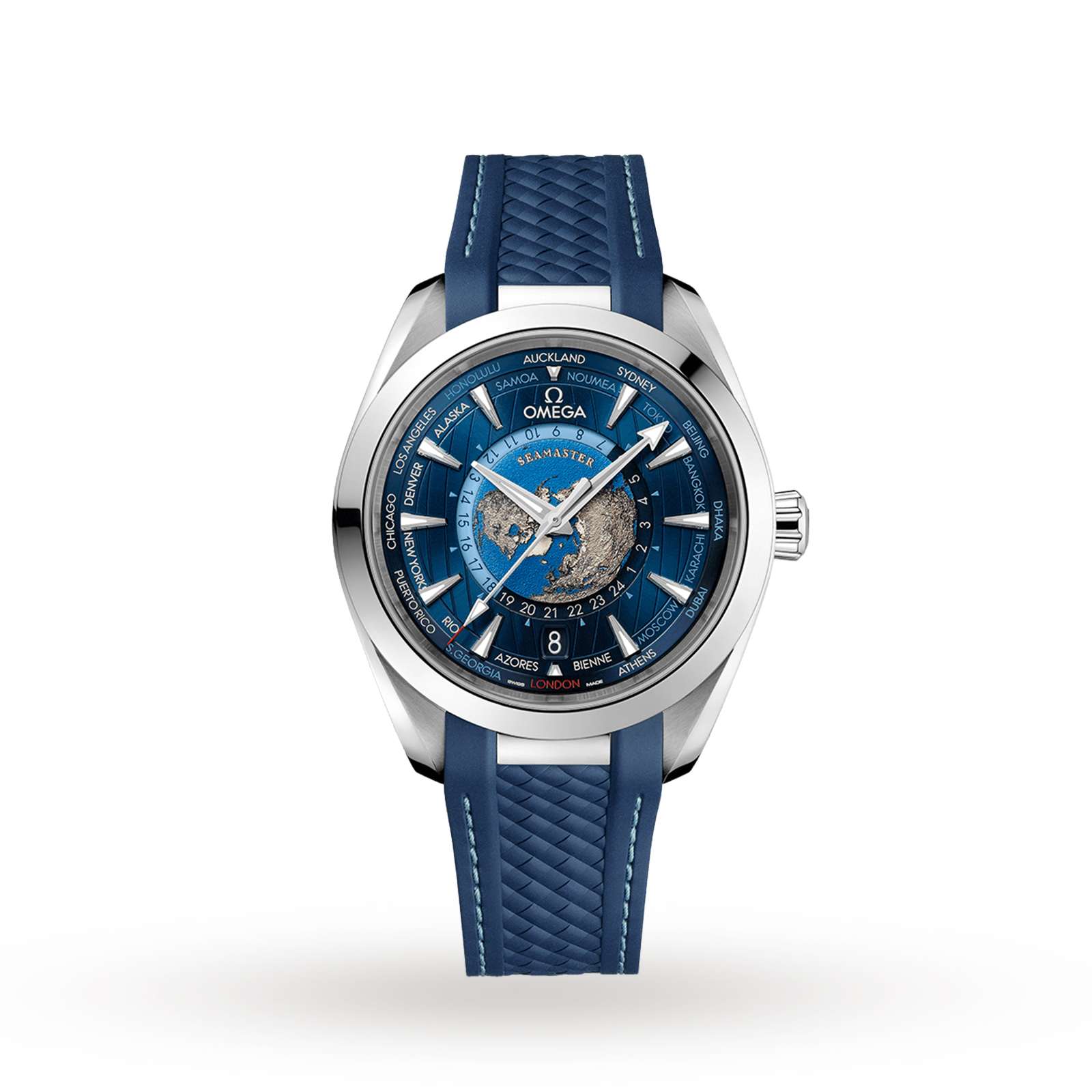 Omega Aqua Terra 150M CoAxial Master Chronometer GMT Worldtimer 43mm  O22012432203001 Watches Of Switzerland US