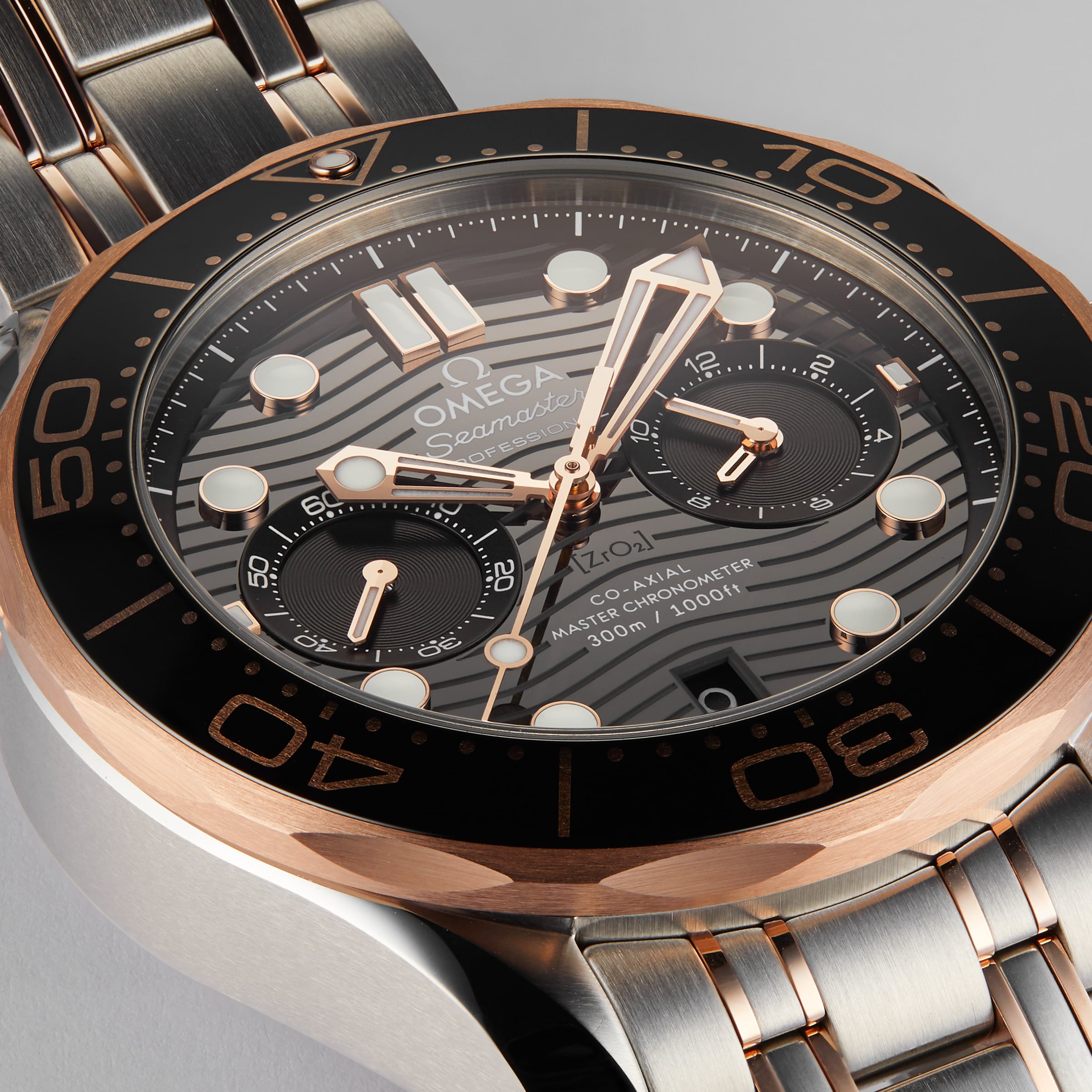 Omega seamaster chronograph online gold