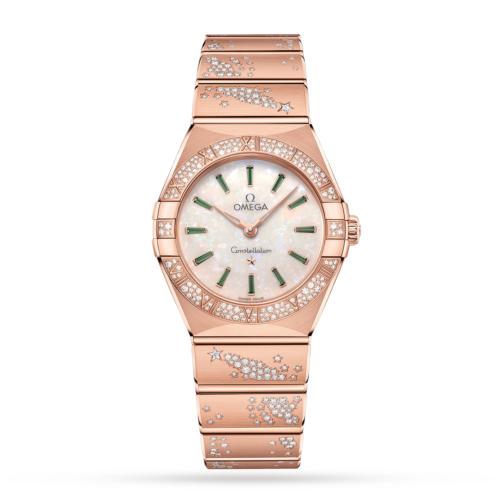 Omega rose 2024 gold ladies watch