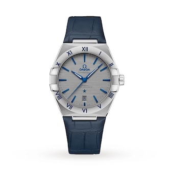 Omega Constellation 39mm, Steel On Leather Strap