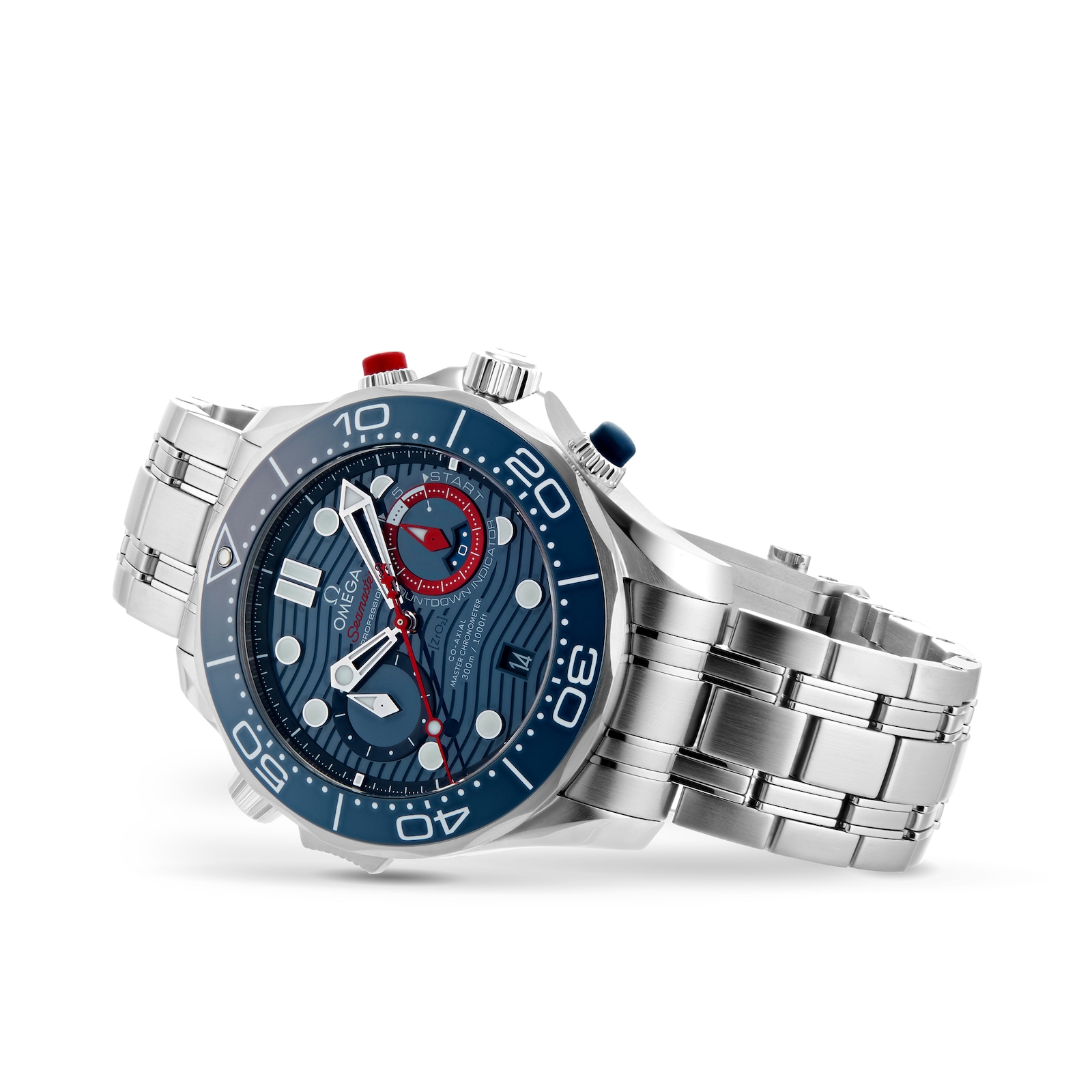 Omega Seamaster Diver Co-Axial Master Chronometer Chronograph 44mm Mens Watch
