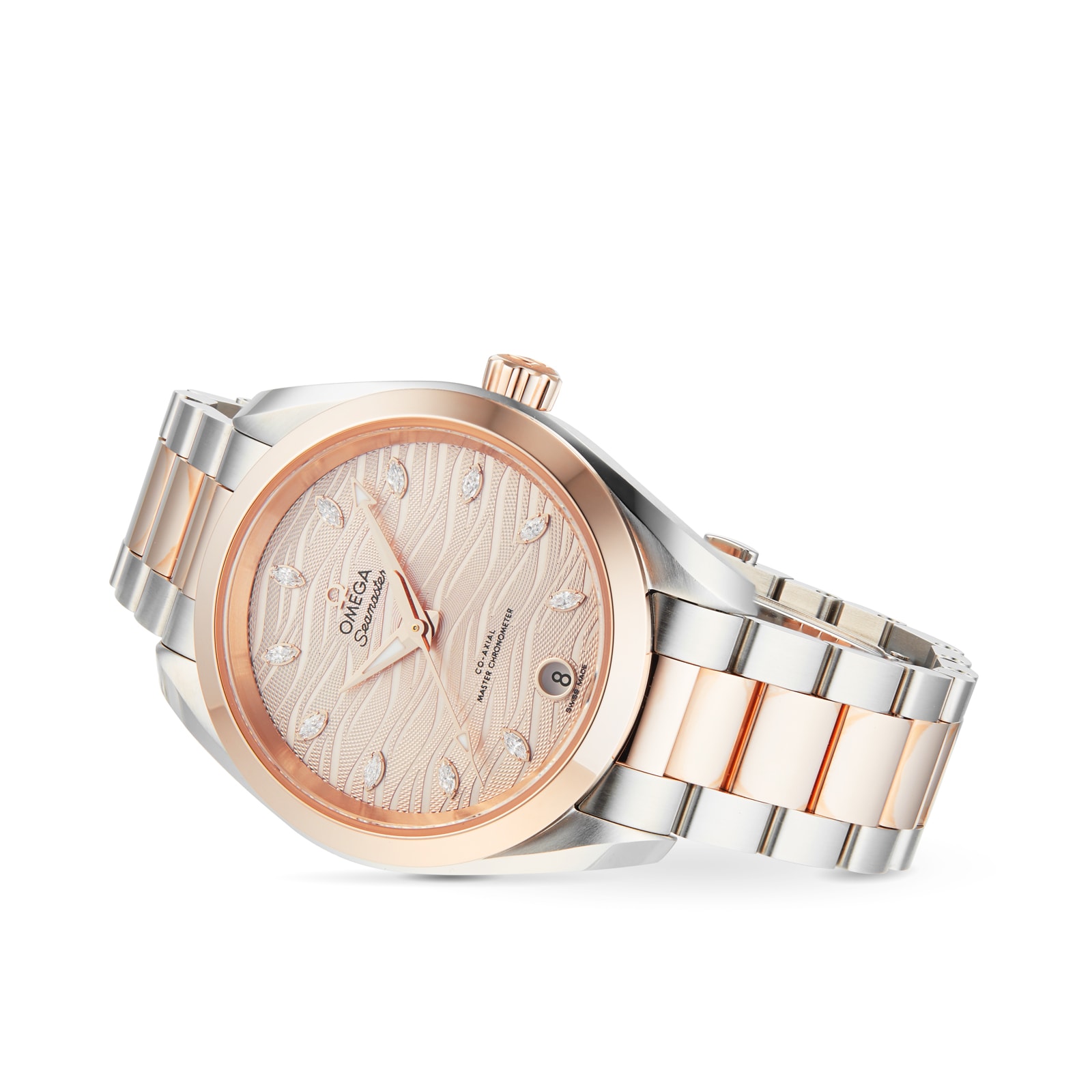 Omega seamaster aqua hot sale terra rose gold