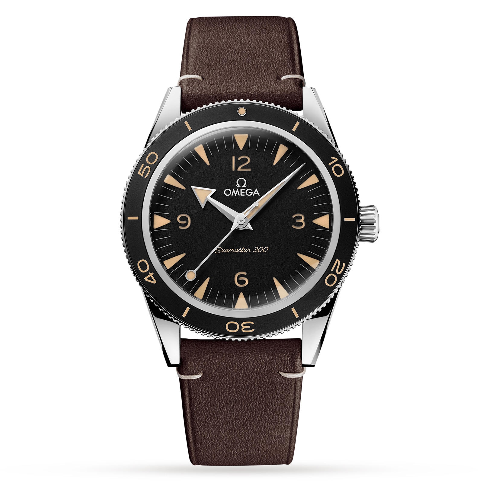 Omega mens on sale watches leather strap