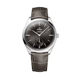 Omega De Ville Trésor 40mm, Steel On Leather Strap Mens Watch