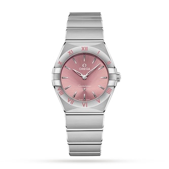Omega Constellation Quartz Steel 28mm Ladies Watch Pink Omega Constellation Quartz Steel 28mm Ladies Watch Pink