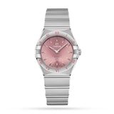 Omega Constellation Quartz Steel 28mm Ladies Watch Pink