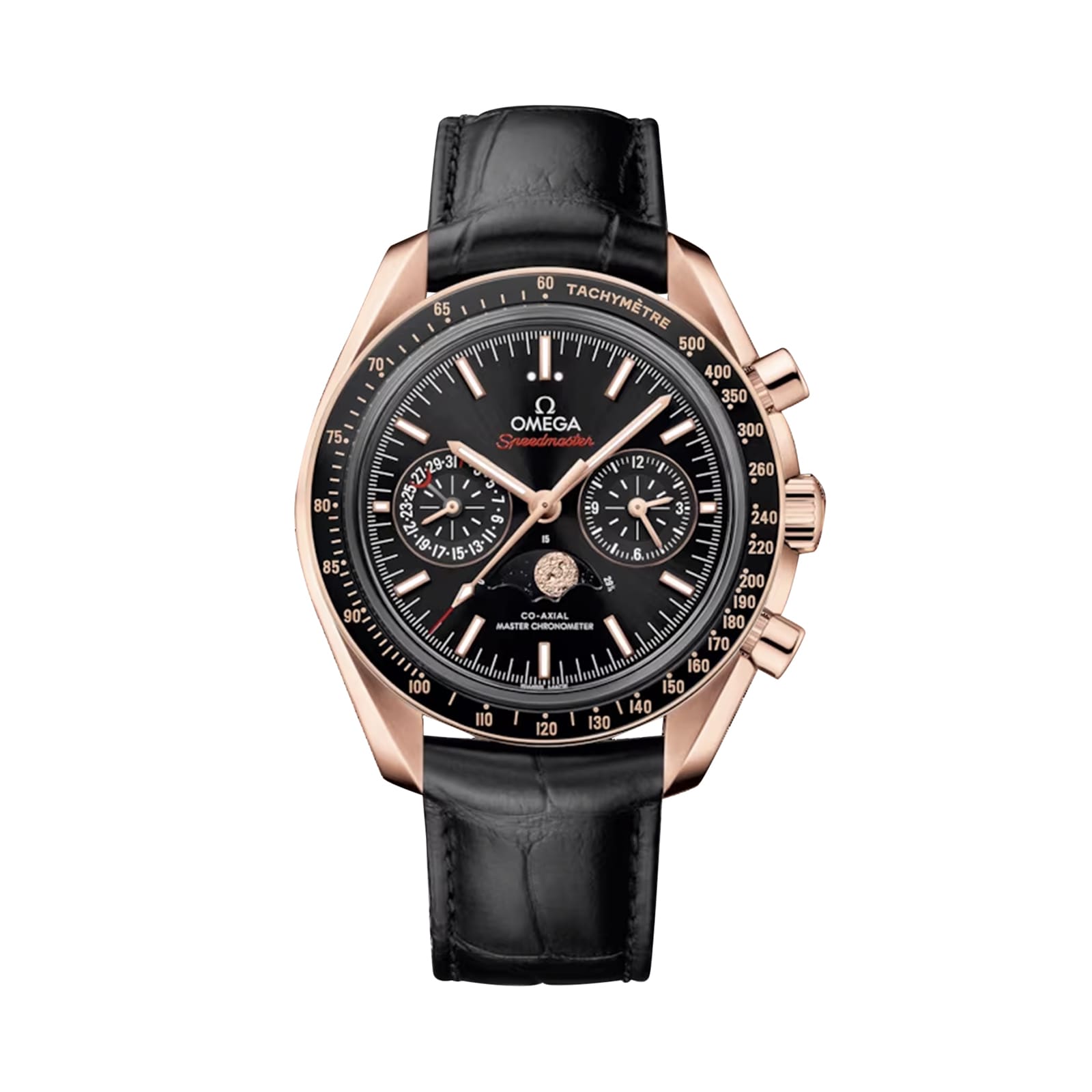 Omega Speedmaster Moonphase 44mm Mens Watch Black