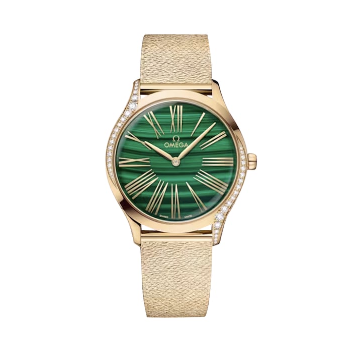 Omega De Ville Tresor 36mm Ladies Watch Green - Moonshine Gold