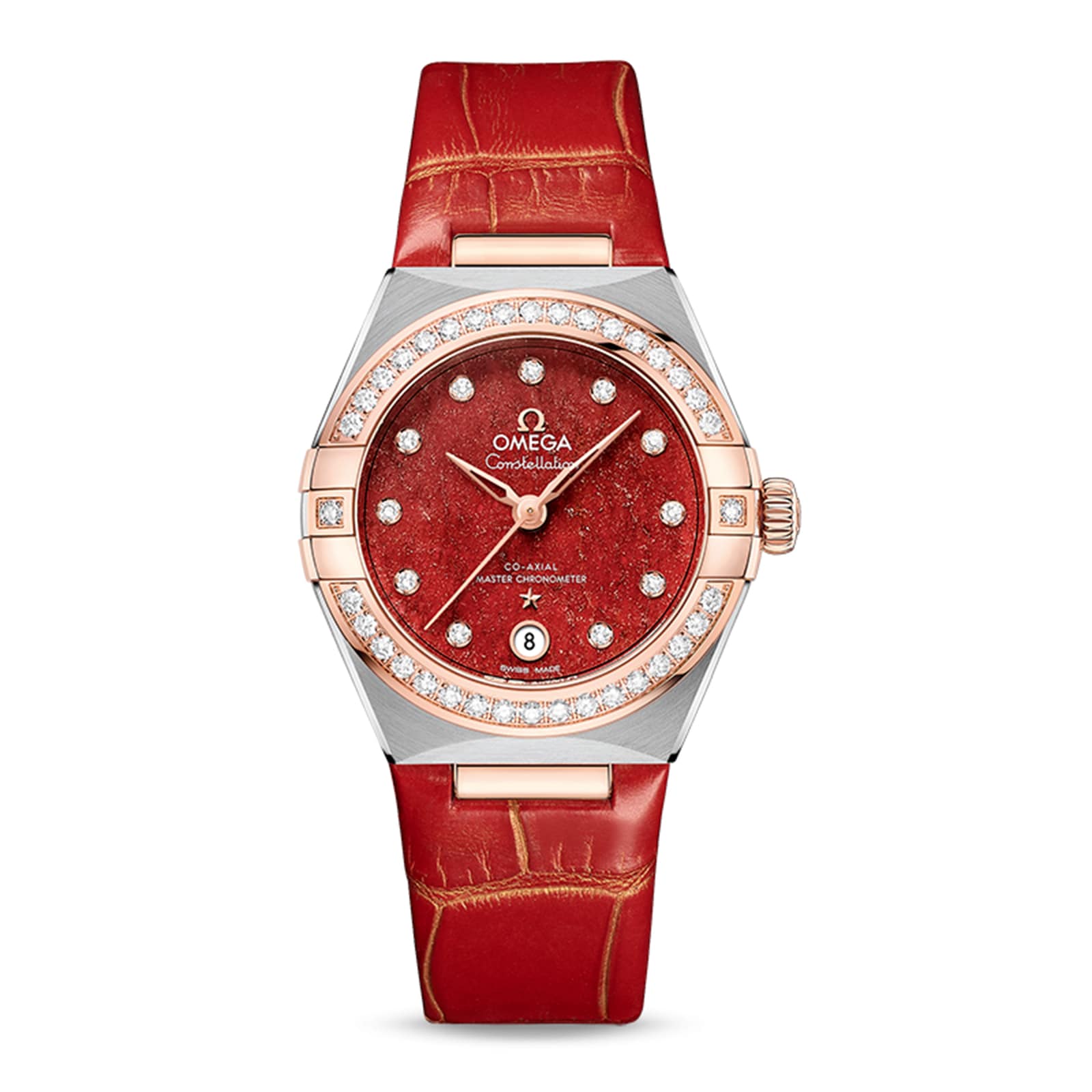 Omega Constellation Co-Axial Master Chronometer 29mm Ladies Watch Red