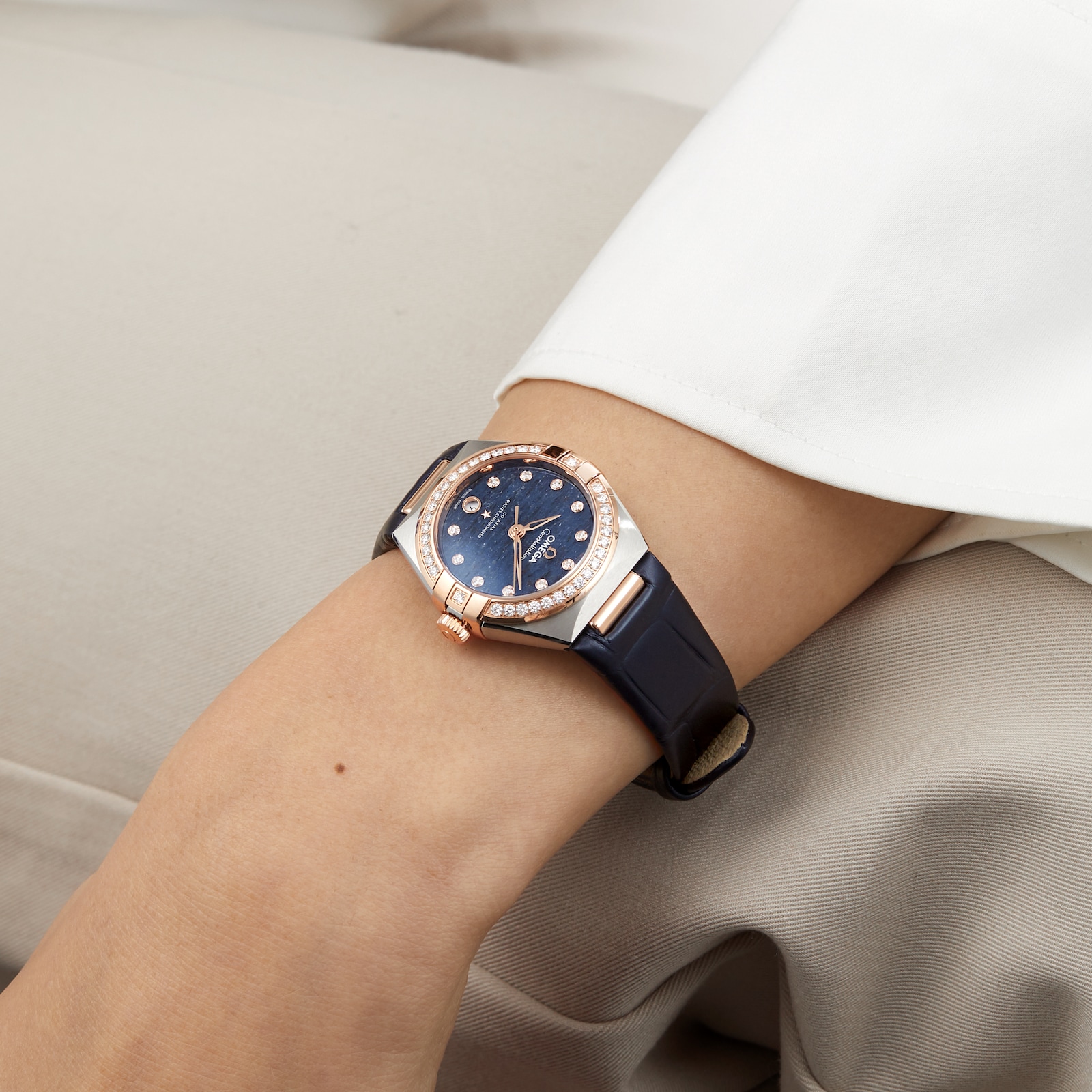 Omega Constellation Co-Axial Master Chronometer 29mm Ladies Watch Blue