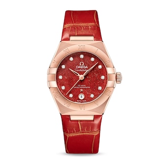 Omega Constellation Co-Axial Master Chronometer 29mm Ladies Watch Red