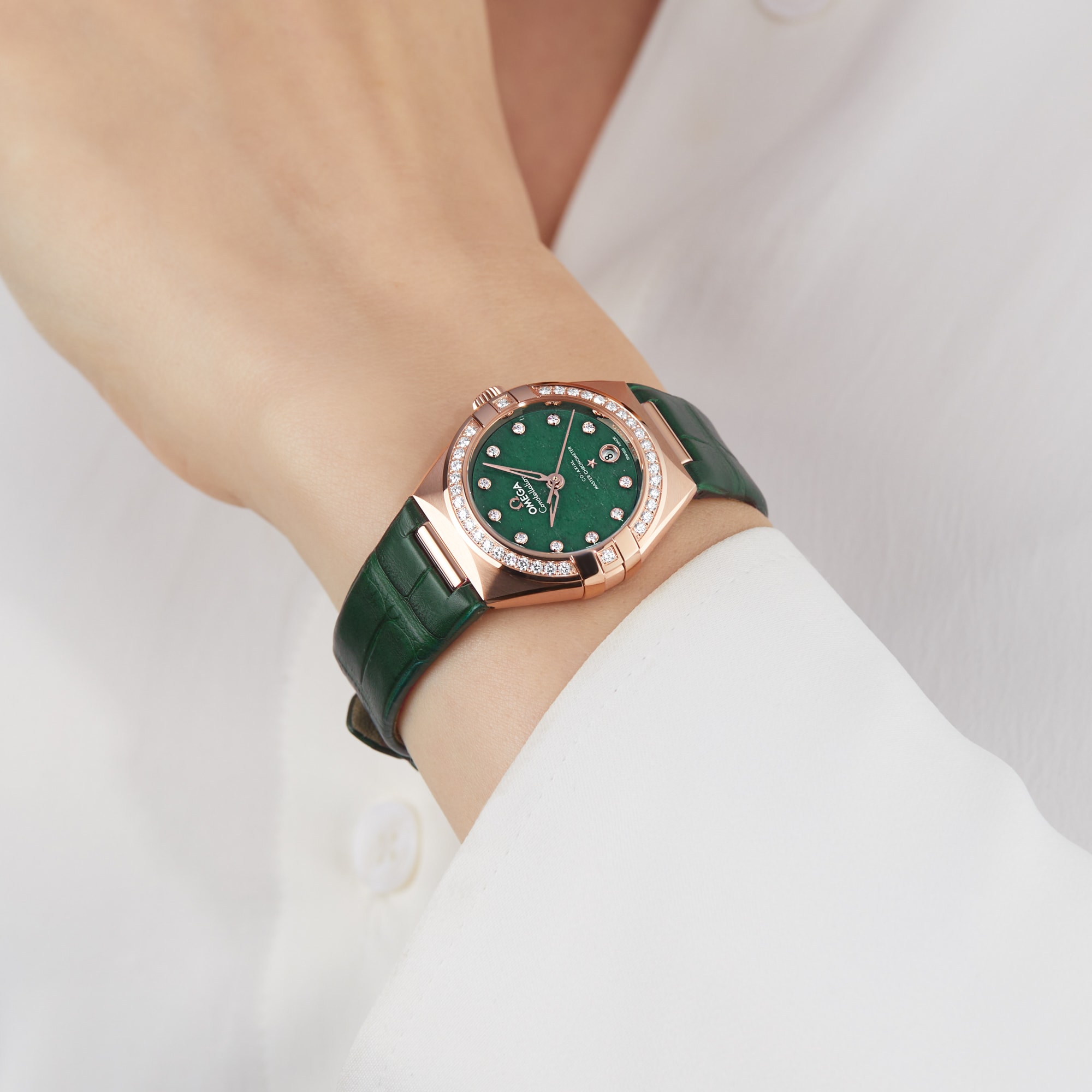 Omega Constellation Co-Axial Master Chronometer 29mm Ladies Watch Green Omega Constellation Co-Axial Master Chronometer 29mm Ladies Watch Green