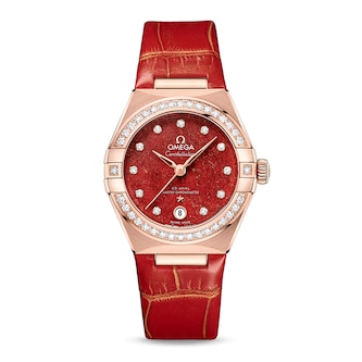Omega Constellation Co-Axial Master Chronometer 29mm Ladies Watch Red