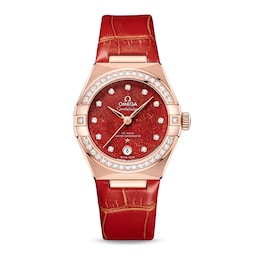 17331933 - Constellation Co-Axial Master Chronometer 29mm Ladies Watch Red
