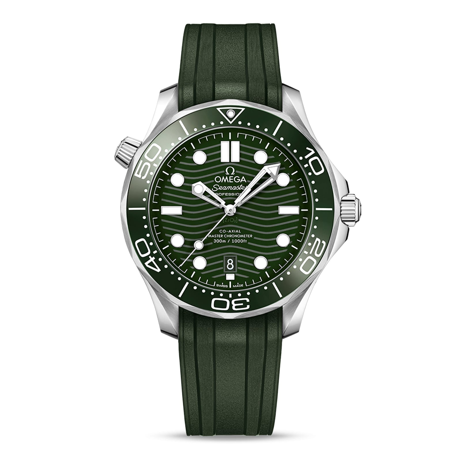 Omega Seamaster Diver 300m Co-Axial Master Chronometer 42mm Mens Watch Green