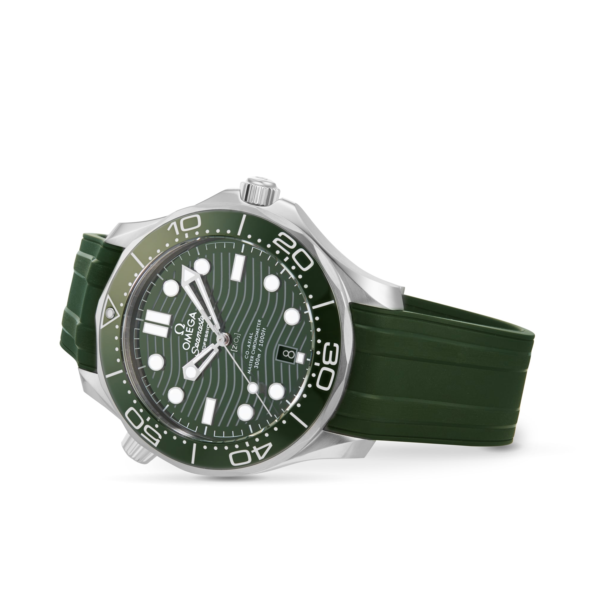Omega Seamaster Diver 300m Co-Axial Master Chronometer 42mm Mens Watch Green
