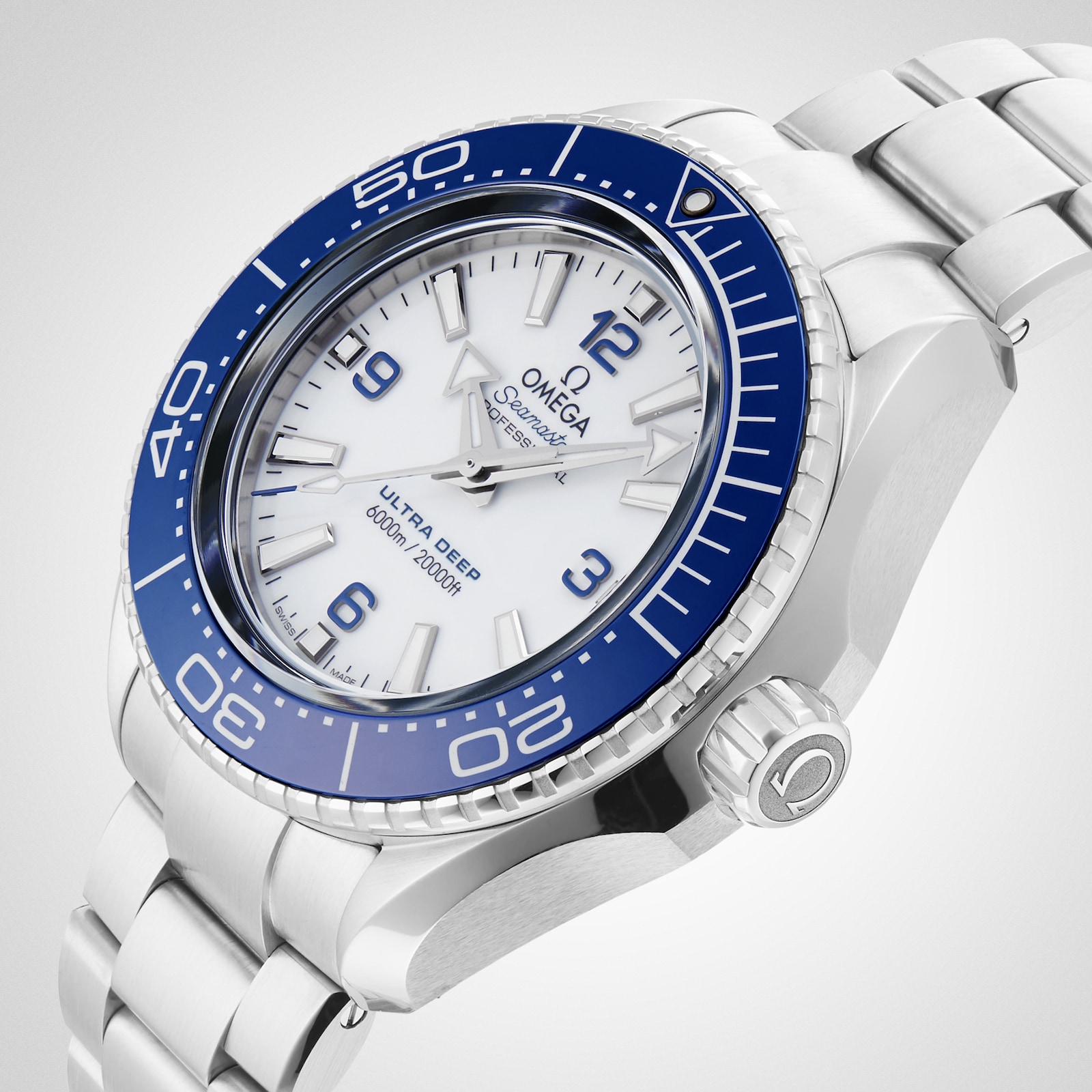 Omega Seamaster Planet Ocean Ultra Deep 6000m Co-Axial Master Chronometer 45.5mm Mens Watch White