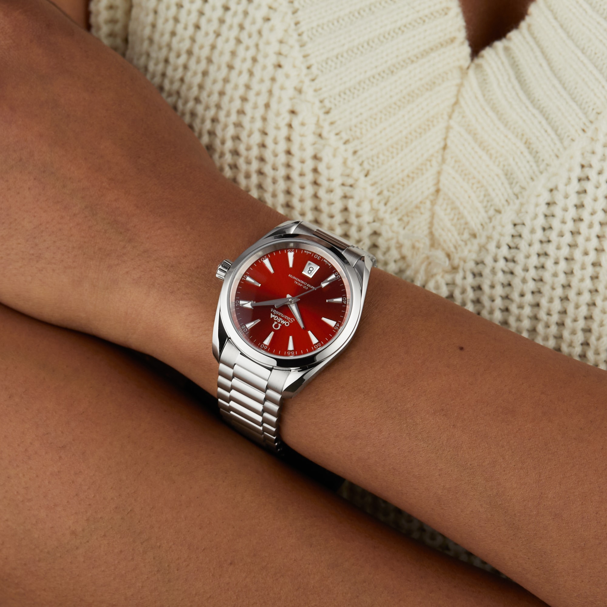 Omega Seamaster Aqua Terra 150m Co-Axial Master Chronometer 38mm Unisex Watch Terracotta Red Omega Seamaster Aqua Terra 150m Co-Axial Master Chronometer 38mm Unisex Watch Terracotta Red