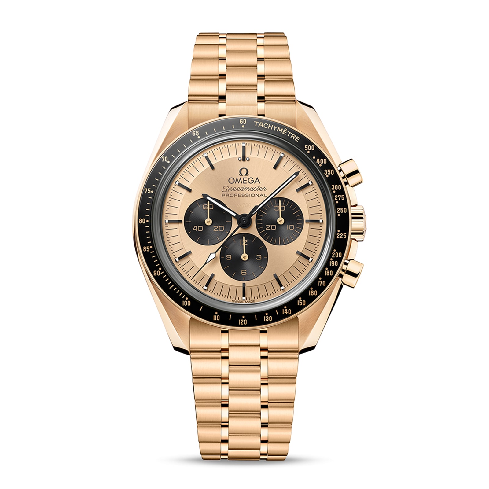 Omega Speedmaster Moonwatch Professional Co-Axial Master Chronometer Chronograph 42mm Mens Watch Gold