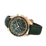 Omega Speedmaster Moonwatch Professional Co-Axial Master Chronometer Chronograph 42mm Mens Watch Green Moonshine Gold