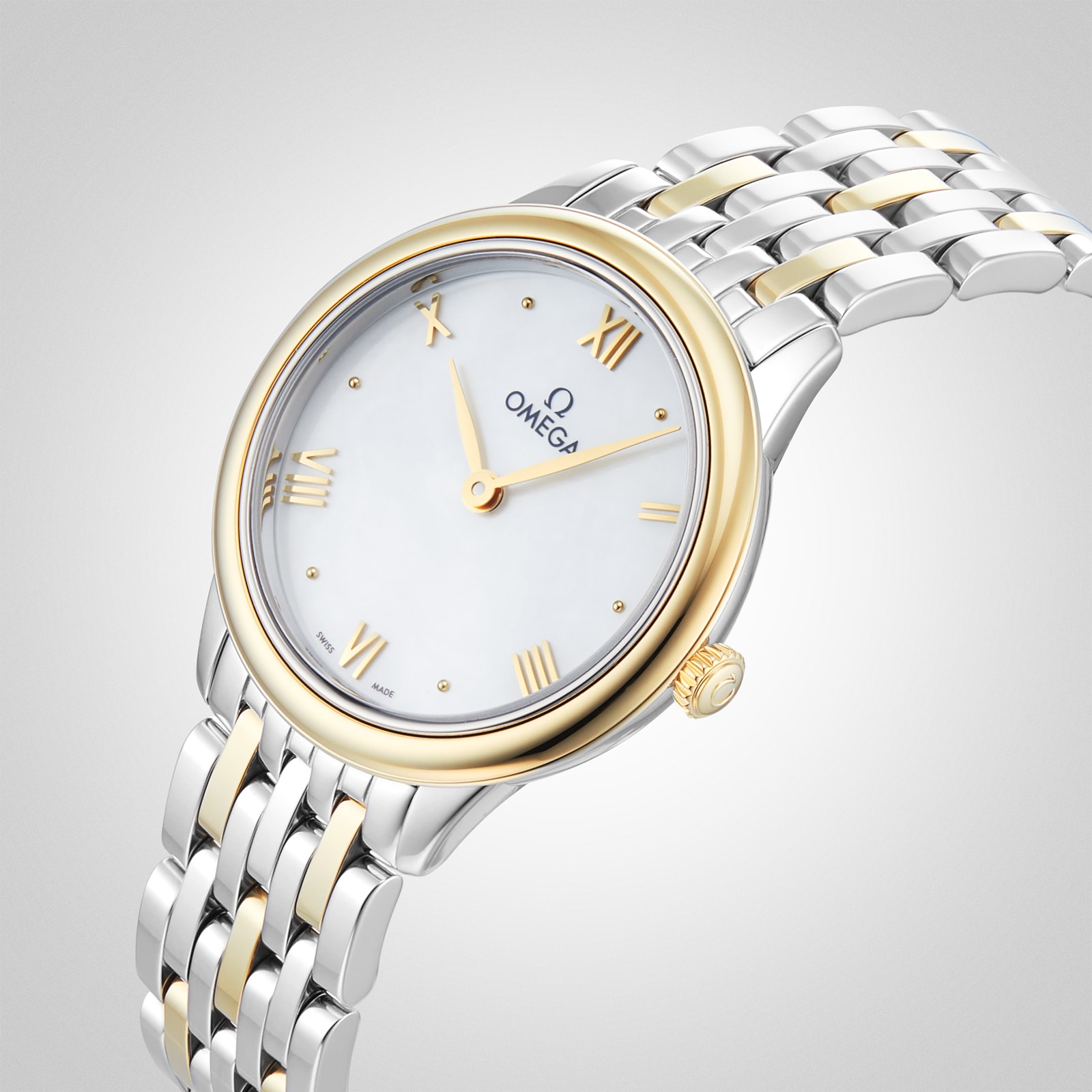 Omega De Ville Prestige Quartz 27.5mm Ladies Watch White O43420286005001 Goldsmiths
