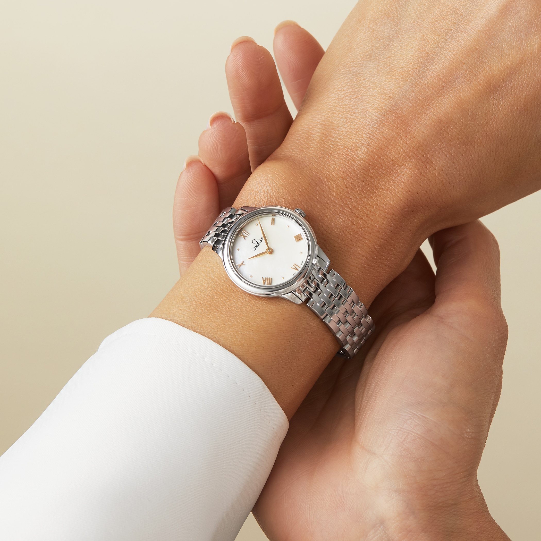 Omega De Ville Prestige Quartz 27.5mm Ladies Watch White Omega De Ville Prestige Quartz 27.5mm Ladies Watch White