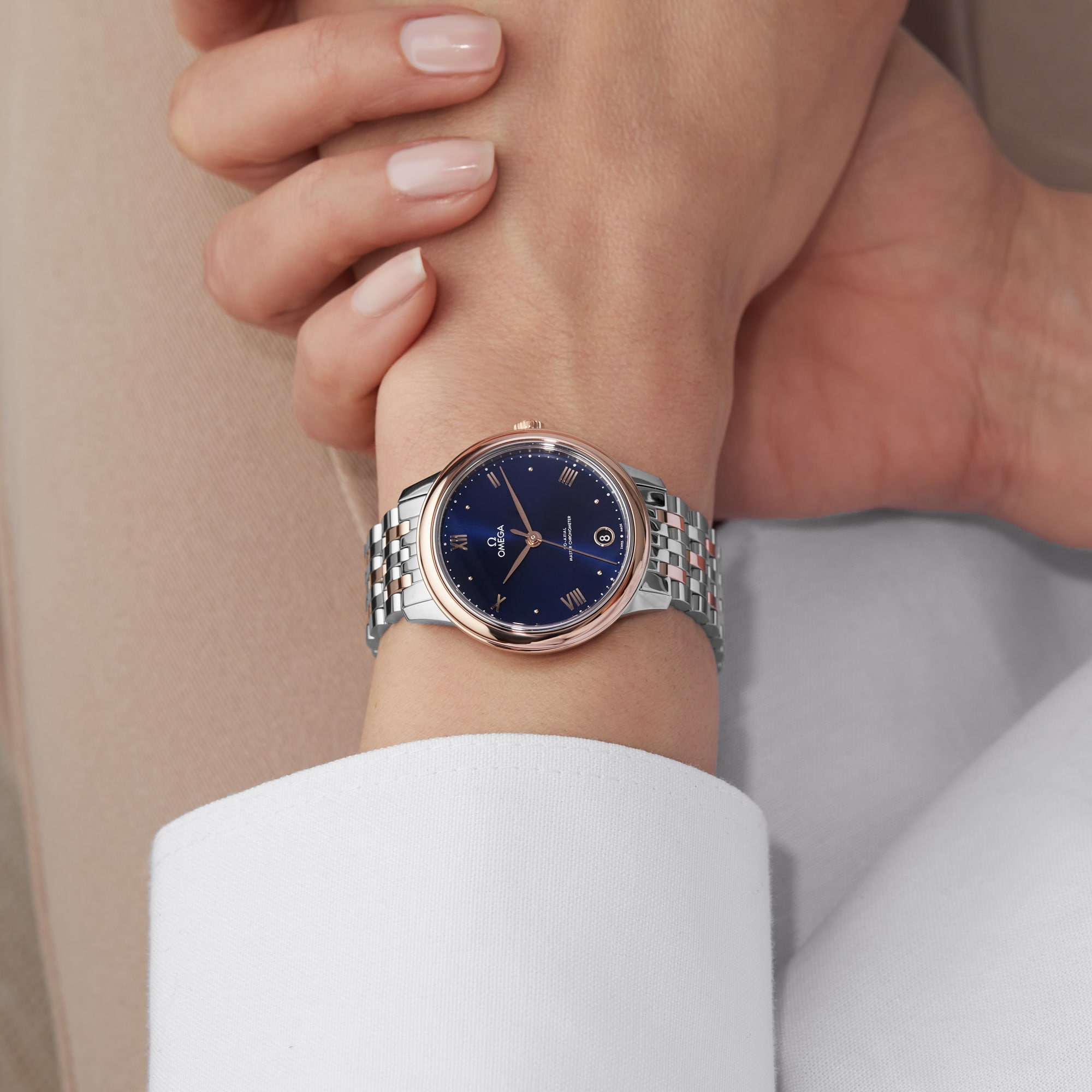 Omega De Ville Prestige 34mm Ladies Watch Blue Omega De Ville Prestige 34mm Ladies Watch Blue